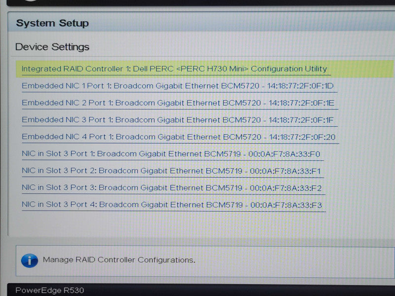 Dell PE R530 2U, 1x Xeon E5-2620v3 2.40GHz 8GB DDR4, H730 Mini, 2x 750W PSU _