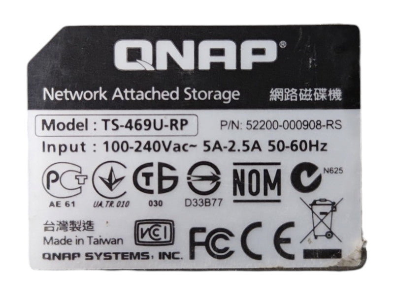 QNAP TS-469U-RP 1U 4 Bay NAS, 4x 4TB HDDs, READ