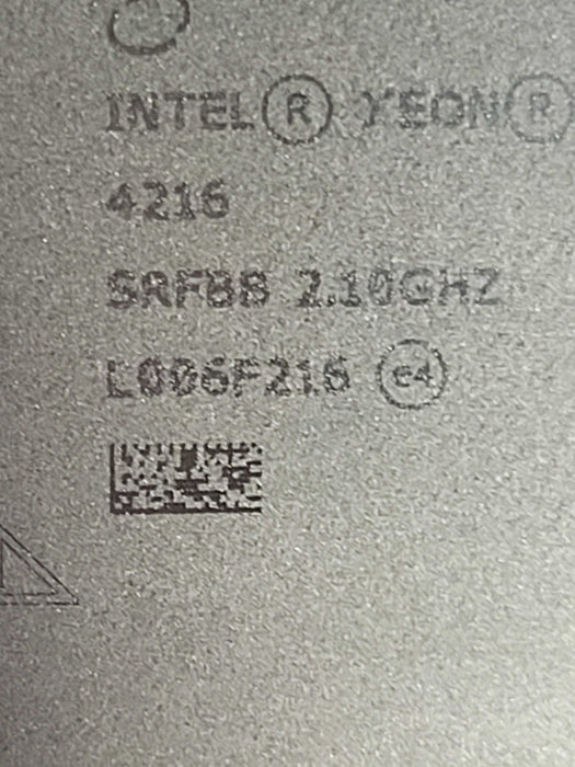 Intel Xeon Silver 4216 CPU SRFBB 2.10GHz 16-Core LGA-3647 Server Processor _