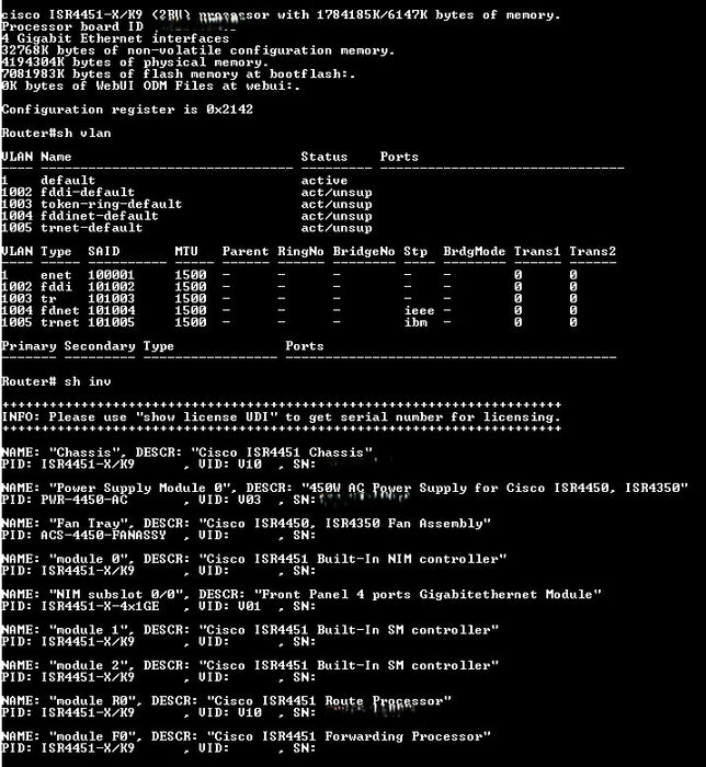 Cisco ISR4451-X/K9 ISR 4451 Series Integrated Services Router