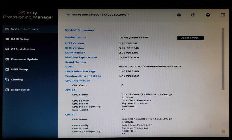 Lenovo ThinkSystem SR590 2x Xeon Silver 4116 64GB DDR4 930-16i - No HDD