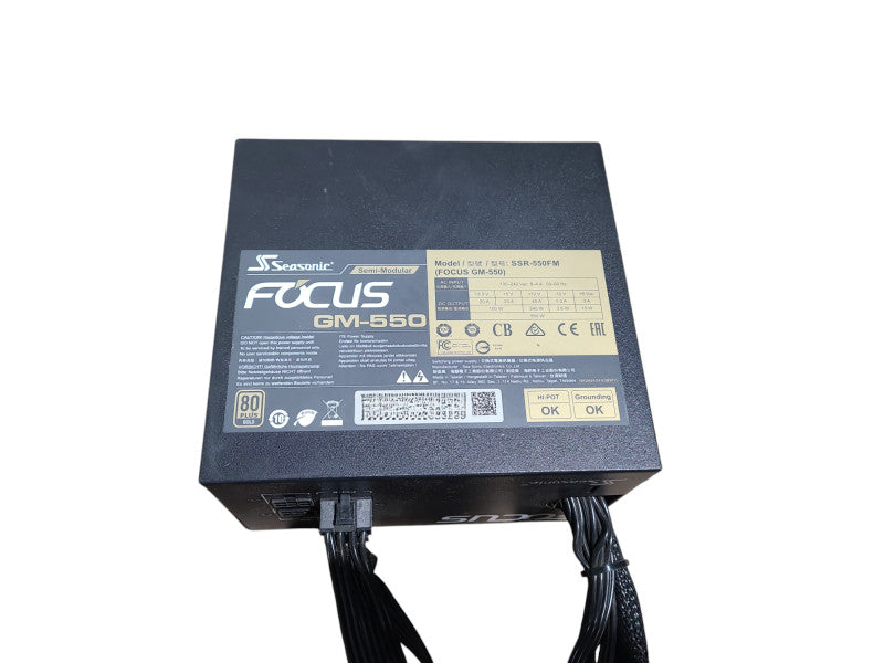 Seasonic Focus GM-550 Semi-Modular 550W PSU | SSR-550FM | 80 Plus Gold