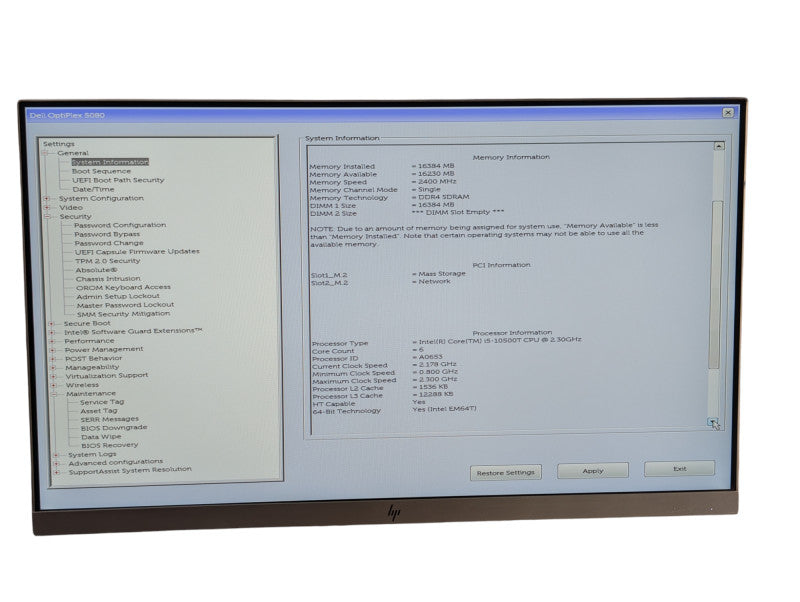 DELL OptiPlex 5080 micro i5-10500T 16GB RAM &256GB NVMe Storage READ  -