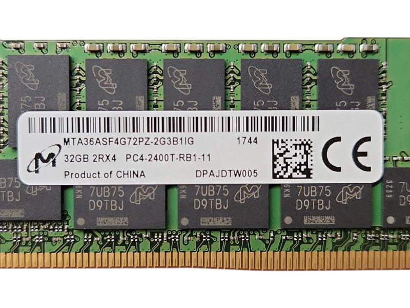 Micron 32GB 2Rx4 PC4-2400T-RB1, DDR4 Server Memory Q