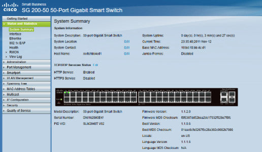 Cisco Small Business SG 200-50 50-Port Gigabit Smart Switch V02 Q%
