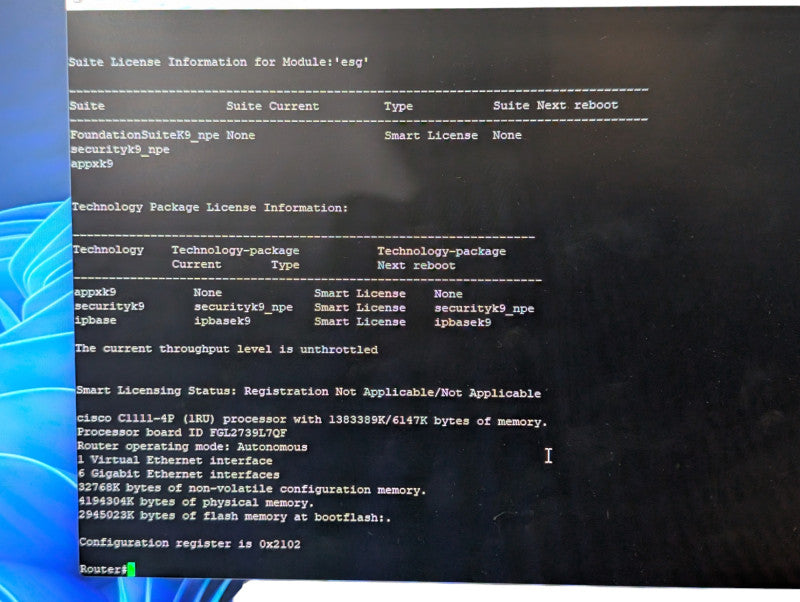 Cisco ISR 1100 C1111-P4 V01 Integrated Services Router Q-