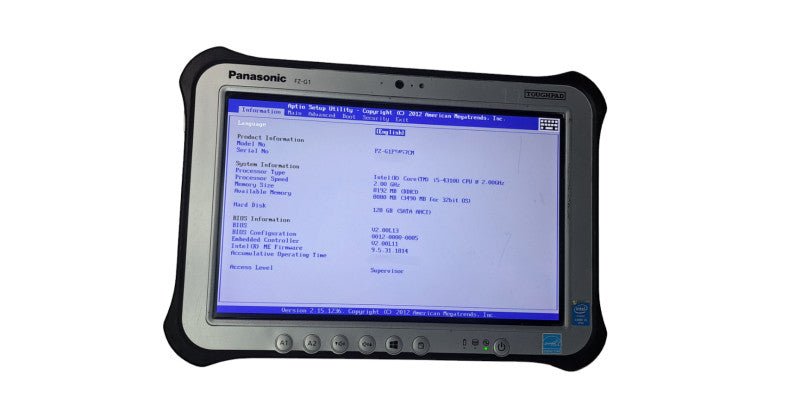 Panasonic Toughpad FZ-G1 Rugged i5-4310U|8GB DDR3|128GB SSD|READ Q