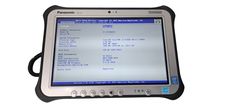 Panasonic Toughpad FZ-G1 Rugged i5-4310U|4GB DDR3|128GB SSD|READ