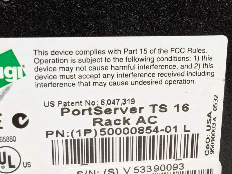 Digi Port Server TS 16 Console Terminal Server READ  -