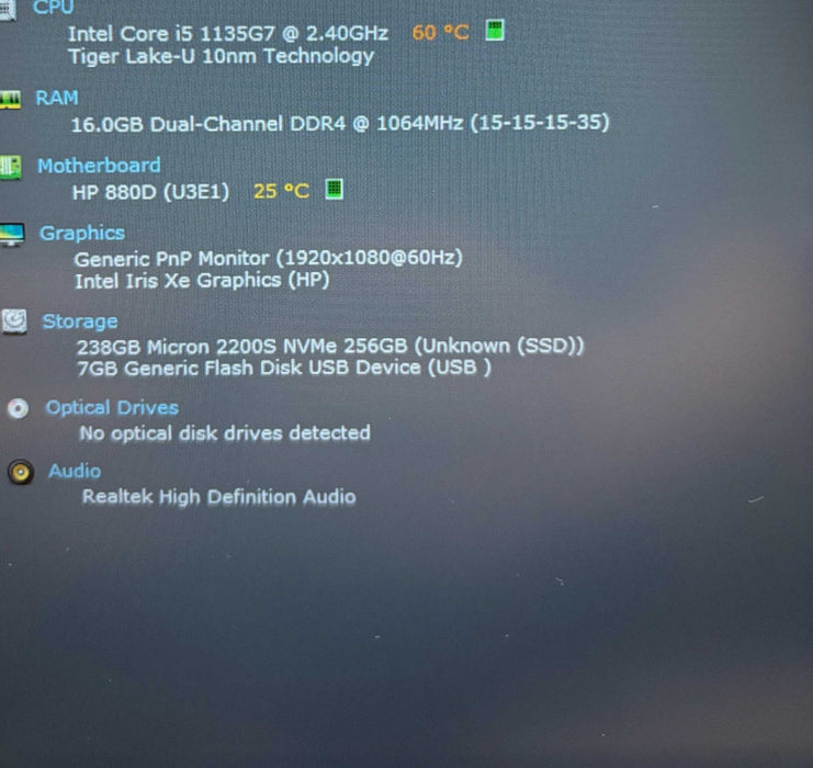 HP EliteBook 840 G8 Core i5-1135G7@2.4GHz 16GB RAM 256GB SSD  Lap200