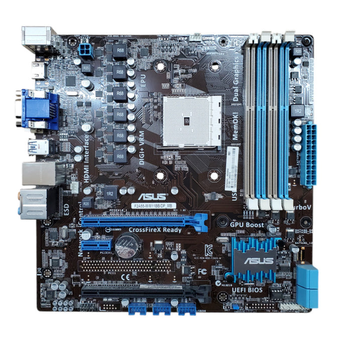 Asus F2A55-M AMD Socket FM2 Motherboard w/ I/O Shield - No CPU/RAM *READ*