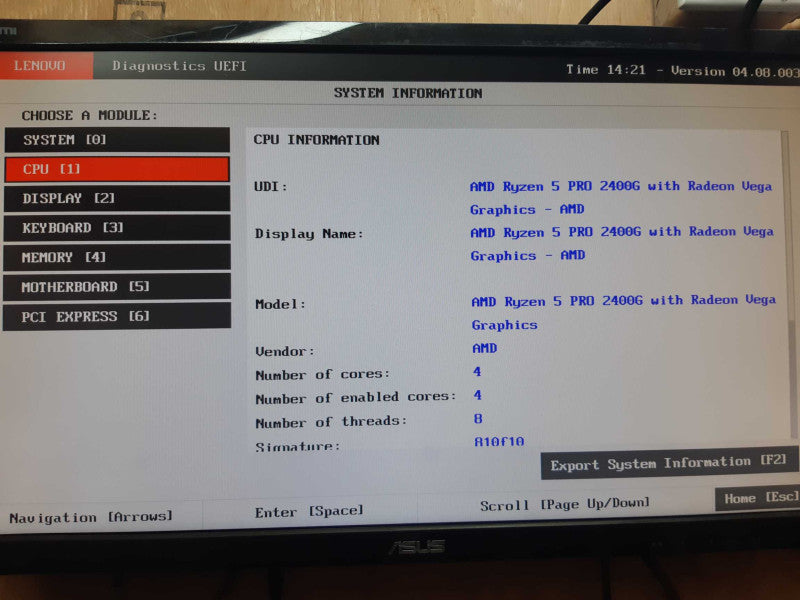 ThinkCentre Lenovo SFF AMD Ryzen 5 Pro 2400G 8GB DDR4, NO HDD