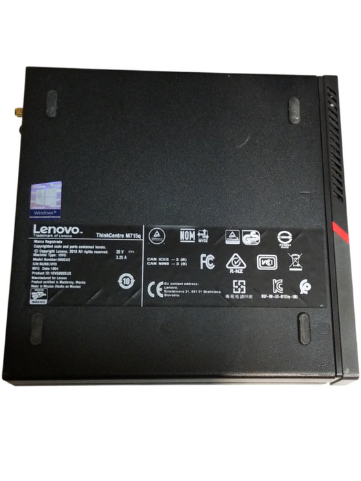 Lenovo ThinCentre M715q USFF, Ryzen 5 Pro 2400GE CPU, 2x 4GB RAM - NO HDD Q