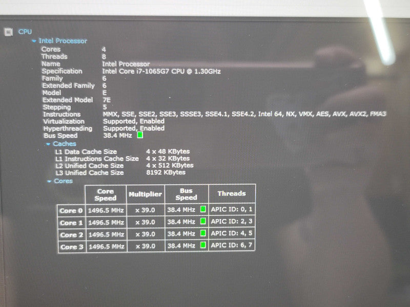 Microsoft Surface Laptop 3 1867 i7-1065G7 16GB RAM 256GB SSD  β Lap200