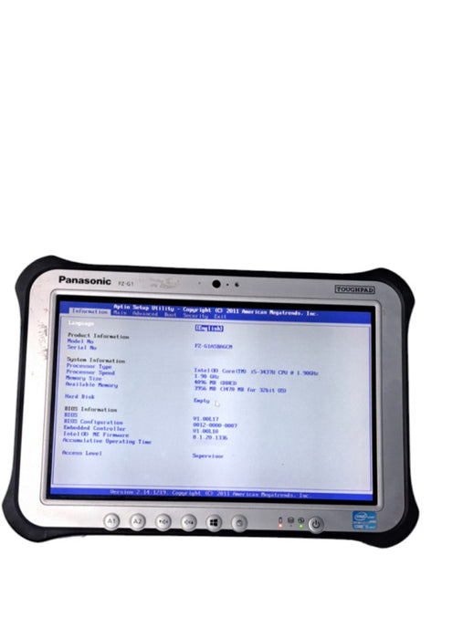 Panasonic Toughbook FZ-G1 i5-3437U|4GB DDR3|No HDD|READ