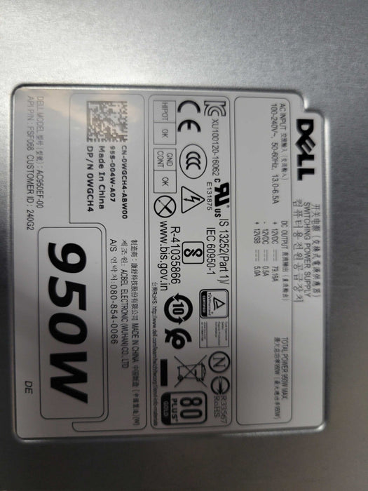 Dell 7820 Xeon Gold 5120 2.20GHz 32GB 480GB SSD + 3TB HDD, 950W, K2200 GPU _