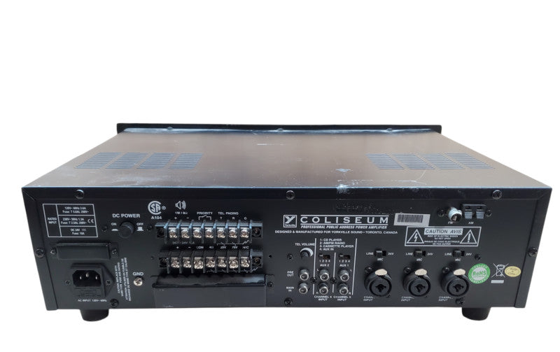 Yorkville Coliseum CA1T Professional Public Address Power Amplifier *READ*