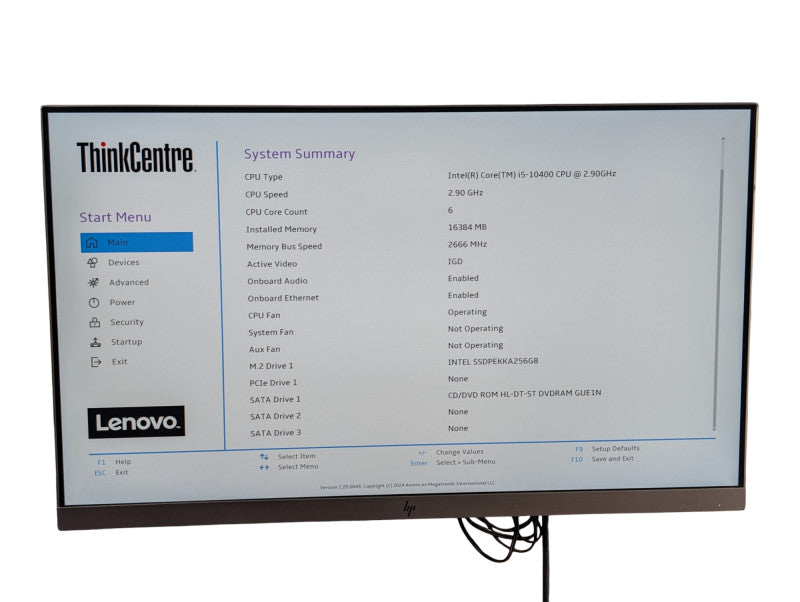 Lenovo ThinkCentre M70s Intel Core i5-10400 16GB RMA & 256GB NVMe SSD  -