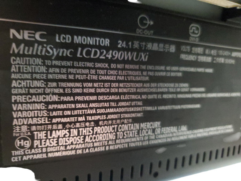 NEC MultiSync LCD2490WUXi 24.1" Widescreen FHD Computer Monitor