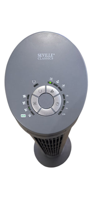 Seville Classics Slim Oscillating Tower Fan W/ Remote