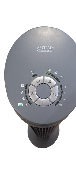 Seville Classics Slim Oscillating Tower Fan W/ Remote