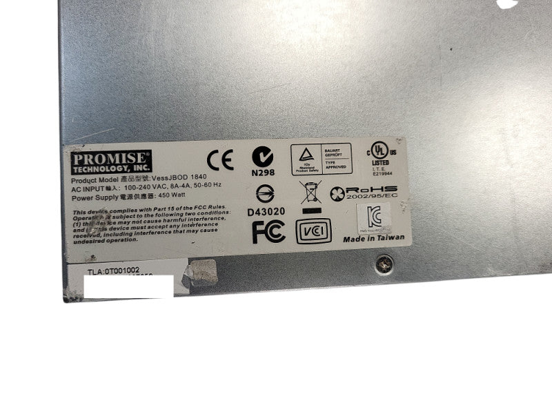 Promise Technology VessJBOD 1840 16-Bay SAS Redundant PSU Storage No HDD $