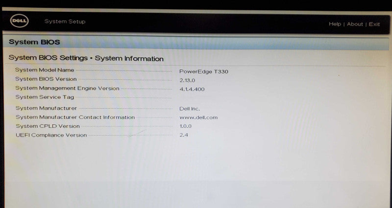 Dell PowerEdge T330 1x Xeon E3-1230 v5 32GB DDR4 H330 - No HDD