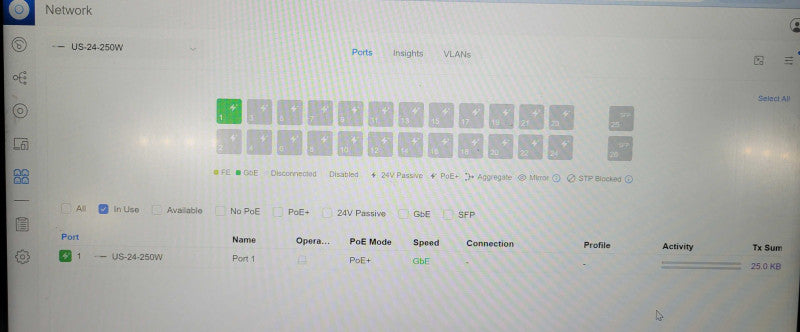 Ubiquiti UniFi Switch 24 250W (US-24-250W) Gigabit PoE Managed Switch %