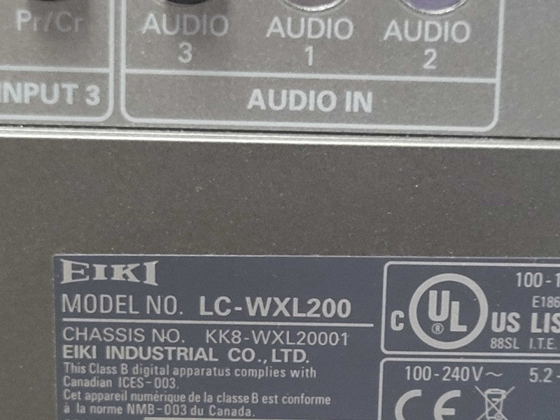 EIKI LC-WXL200 WXGA Large Venue 1280x800 3LCD Projector 449 Lamp Hours READ _