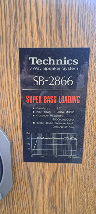 Vintage Pair of Technics SB‑2855 3‑Way Tower Speakers | Great Sound!