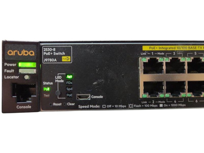 Aruba HPE J9780A 2530-8 POE+ 8 Ports Ethernet Switch