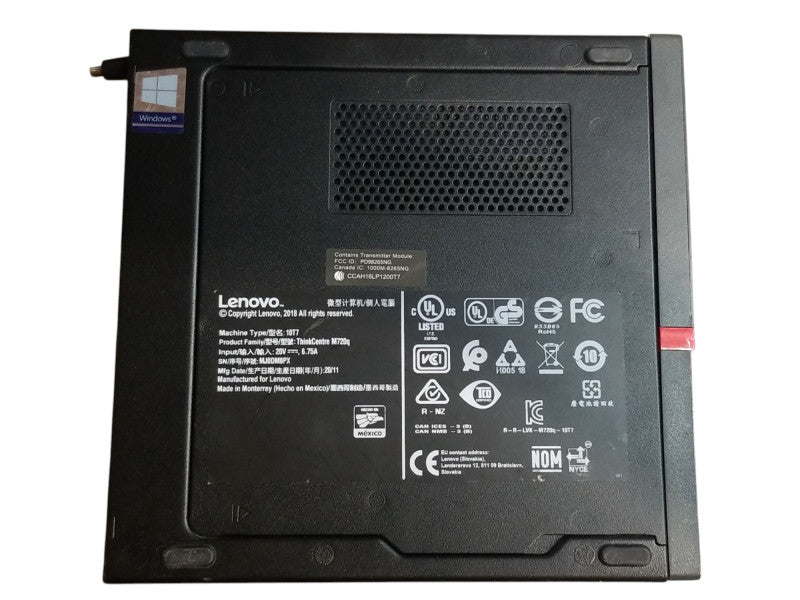Lenovo ThinkCentre M720q USFF Intel i5-9500T CPU 2.20GHz 8GB RAM - NO HDD Q