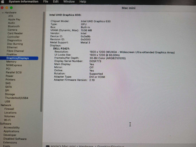 Mac Mini 2018, Core i3-8100B 3.6GHz 8GB RAM 256GB SSD macOS Sequoia _