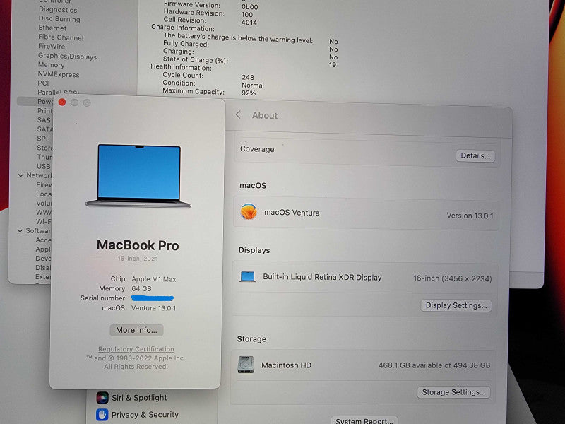 Apple MacBook Pro A2485 | M1 Max | 64GB DDR5 | 24-Core GPU | 512GB SSD READ