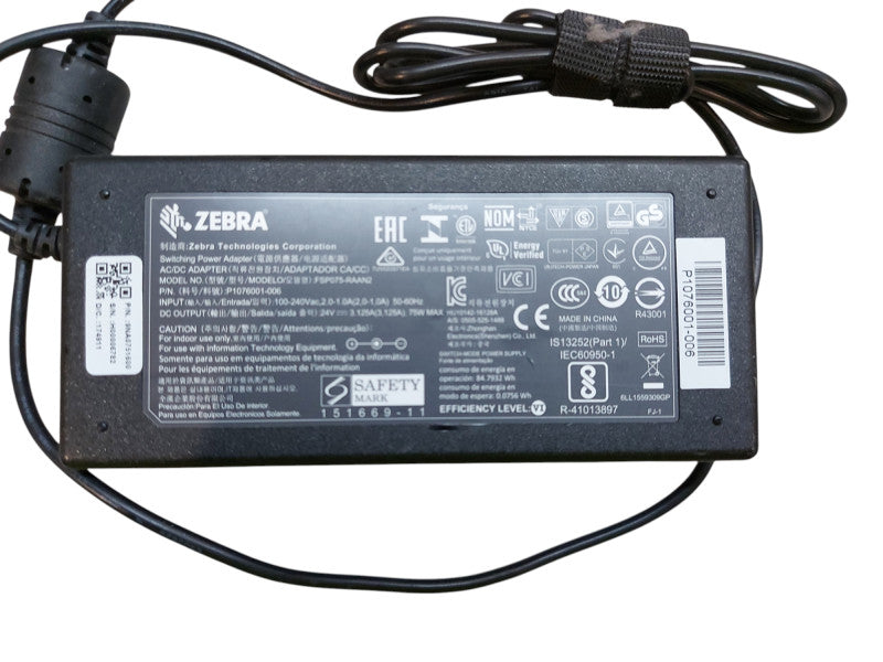 Zebra Power Supply Adapter FSP075-RAAN2 75V No Power Cord