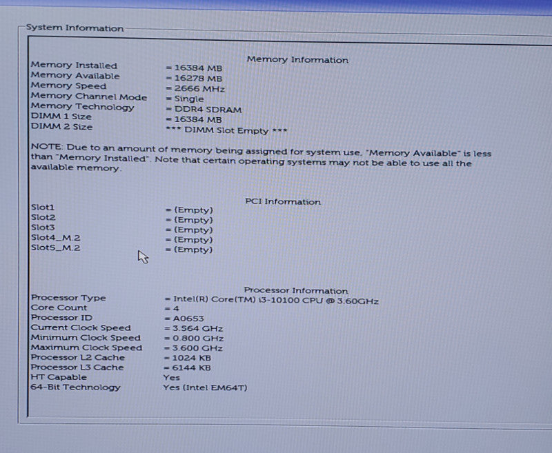 Dell OptiPlex 3080 tower Intel i3-10100@ 3.6GHz 16GB RAM NO-HDD/SSD