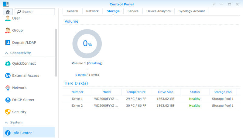 Synology DiskStation DS212J 2-Bay NAS w/ 2x 2TB HDDs, No Power Supply