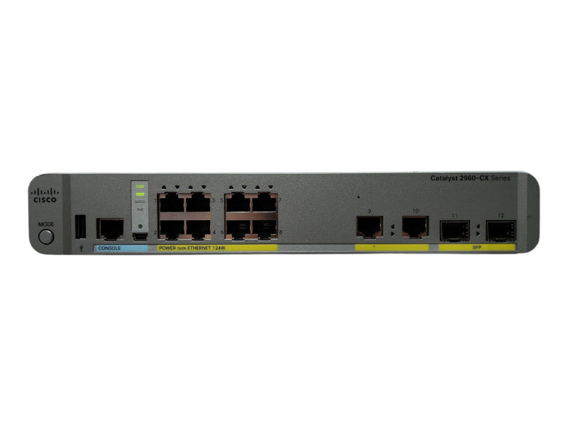 Cisco WS-C2960CX-8PC-L V03, 8-Port Gigabit Managed Silent Switch w/ 2x SFP
