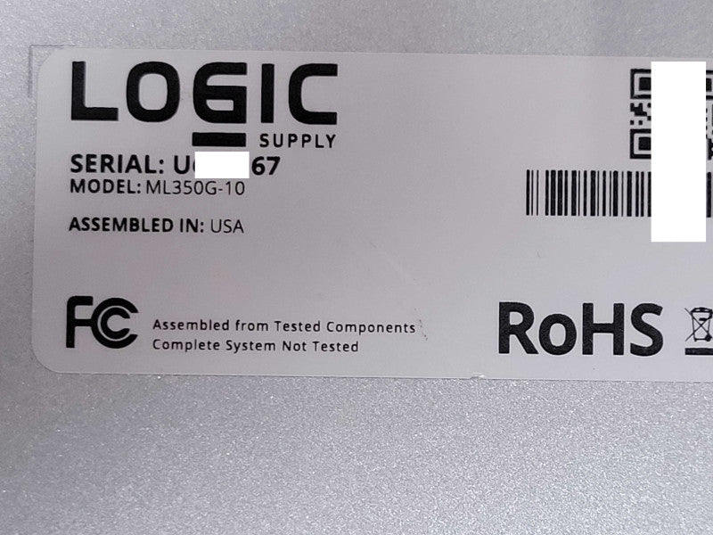 Logic ML350G-10 fanless industrial PC, Pentium N4200 1.10GHz, 2GB RAM, 60GB _