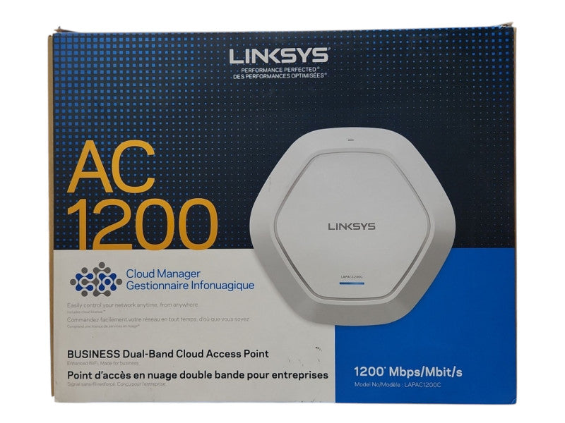 Linksys LAPAC1200C AC1200 Dual-Band 2.4 - 5GHz Wireless Cloud Access Point