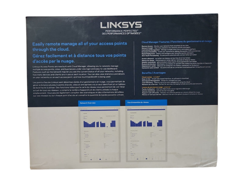 Linksys LAPAC1200C AC1200 Dual-Band 2.4 - 5GHz Wireless Cloud Access Point