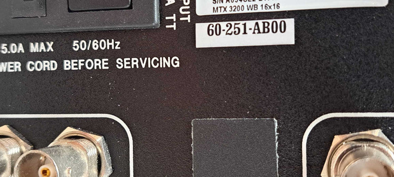 Extron Matrix 3200 Wide-Band Video Router