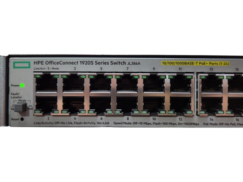 HPE OfficeConnect Switch 1920S 48G 4SFP PPoE+ (370W) JL386A