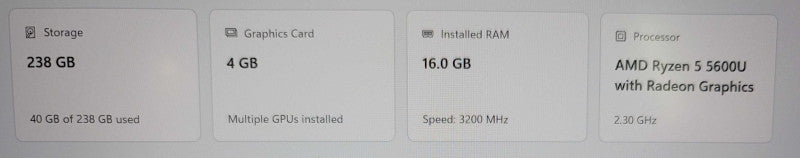 Lenovo IdeaPad 5 Pro 14ACN6 Ryzen 5 5600U 256GB SSD NO ADAPTER  β Lap200