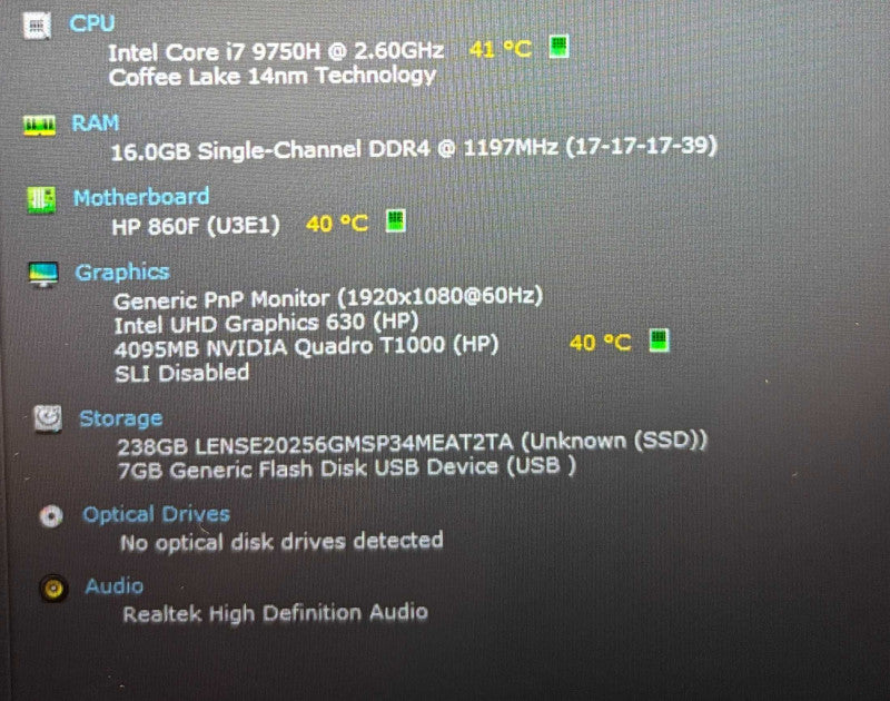 HP ZBook 15 G6 i7-9750H@2.6GHz QUADRO T1000 4GB GPU 16GB RAM 256GB SSD  Lap200