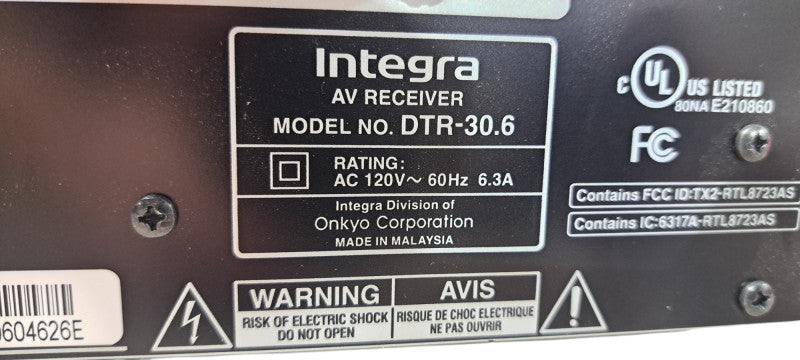 Integra DTR-30.6 AV Surround Sound Receiver