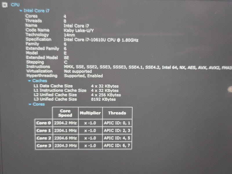 Lenovo ThinkPad X1 Yoga i7-10610U 16GB RAM 256GB SSD  β Lap200