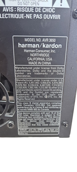 Harman Kardon Receiver AVR 3650