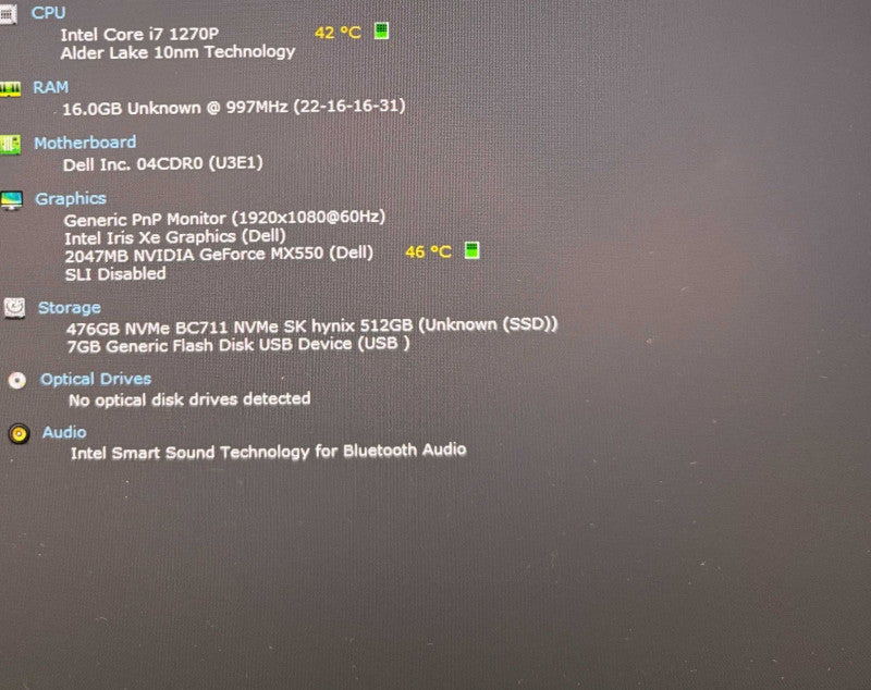 Dell Latitude 5431 i7-1270P GeForce MX550 GPU 16GB RAM 512GB SSD WARRANTY!  Lap200
