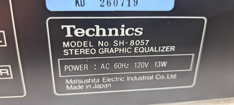 Technics SH‑8057 Stereo Graphic Equalizer